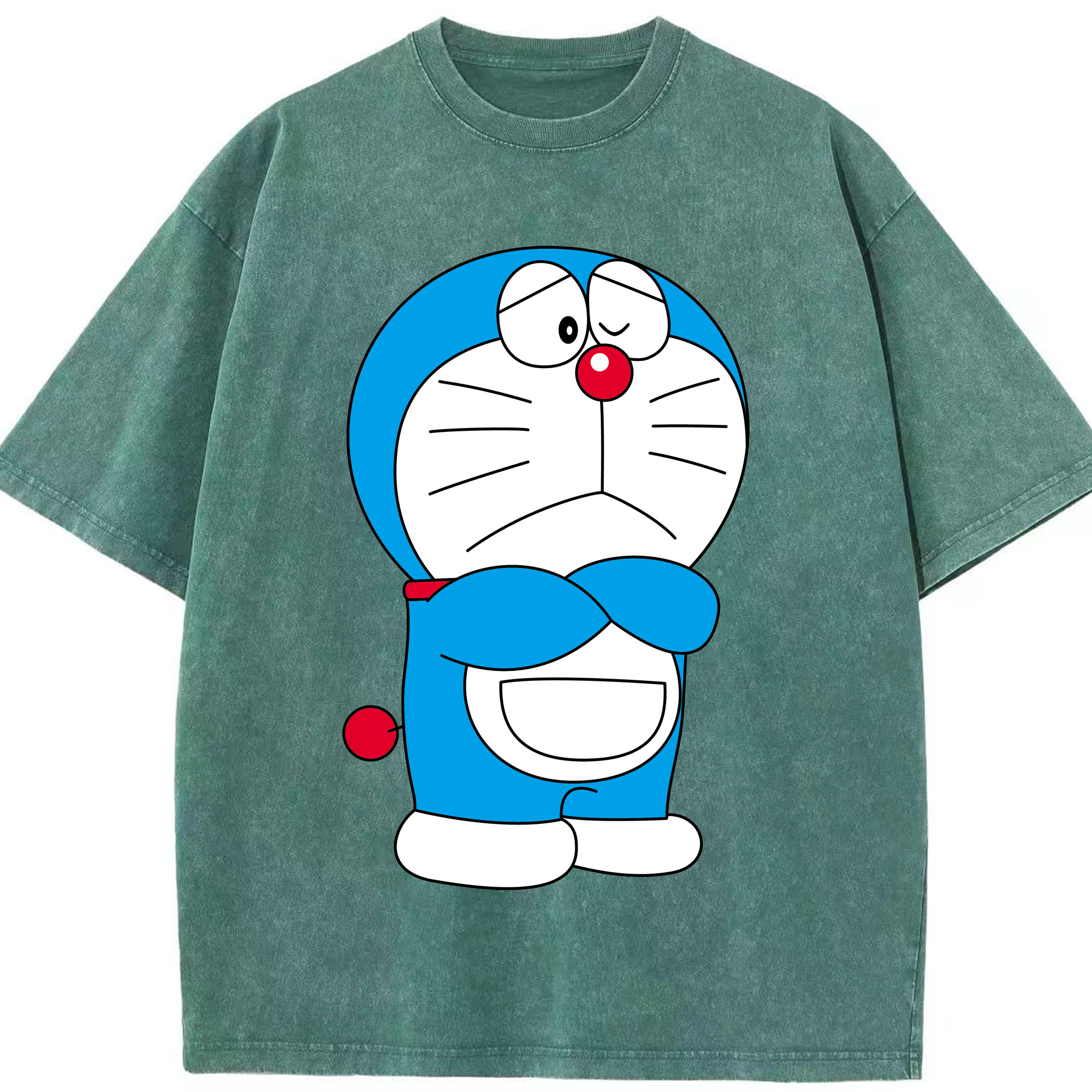 （画像用） ドラえもん Doraemon 綿100% ヴィンテージ風 半袖Tシャツ（フロントプリント）